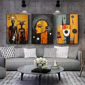Abstract Face Posters Set