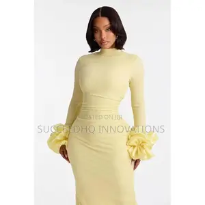 Monroe Ruffle Sleeve Textured Maxi Dress