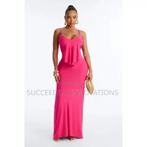 Selena Backless Drape Maxi Dress