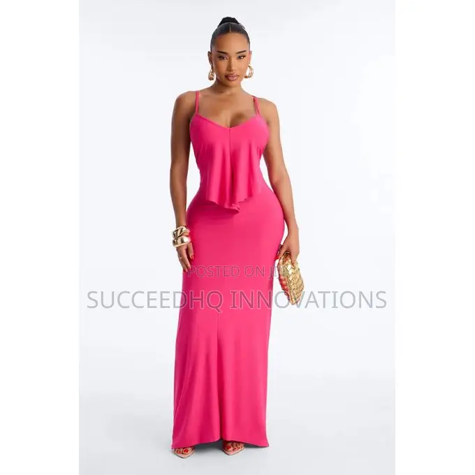 Selena Backless Drape Maxi Dress