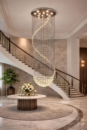 Luxury Drop Staircase Chandalier Light With Remote Control 600mm Size