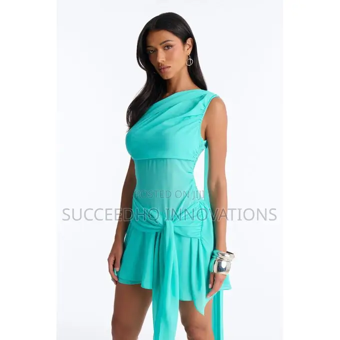 Alessia Draped Chiffon Mini Dress