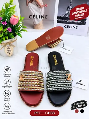 Women’s Luxury Beaded Slide Sandals – 2 Colours