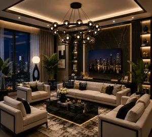 Luxury Nordic Lighting Chandalier Led 3 Colour Changing With Remote