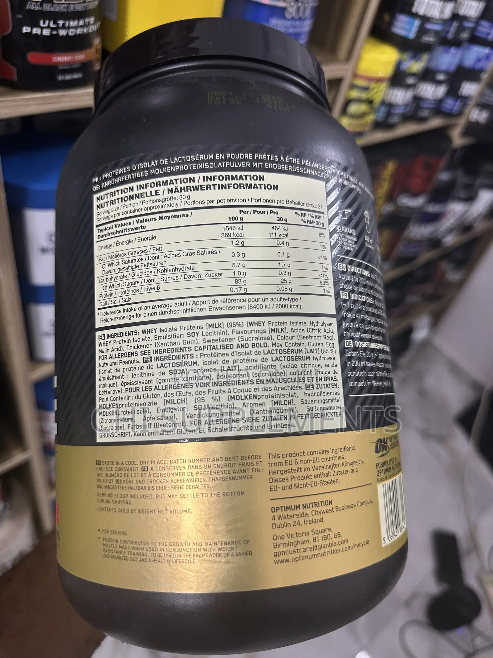 Optimum Nutrition Whey Protein Isolate