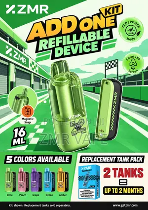 ZMR ADDONE Green Refillable Pod System
