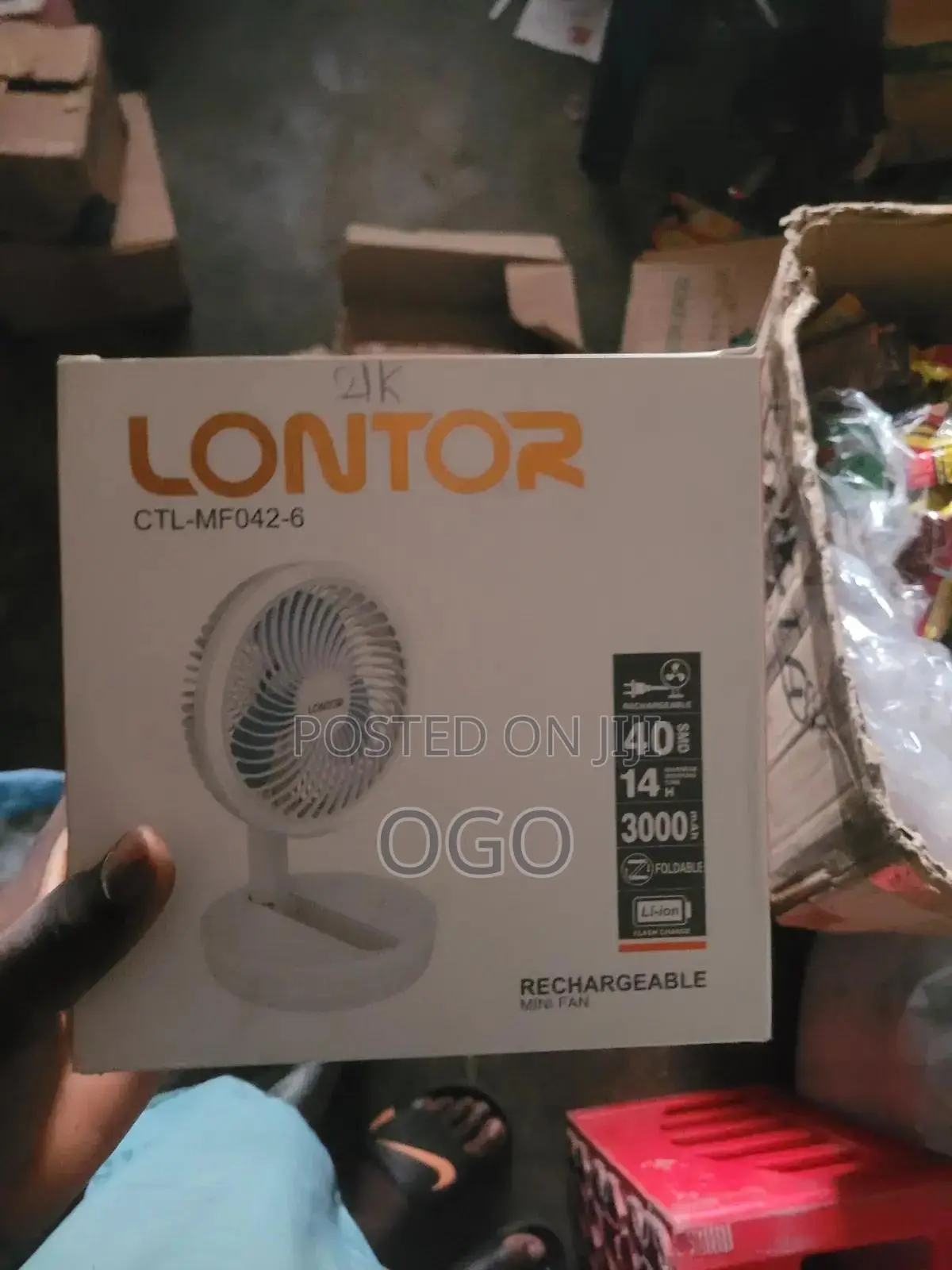 Lontor Rechargeable Mini-Fan