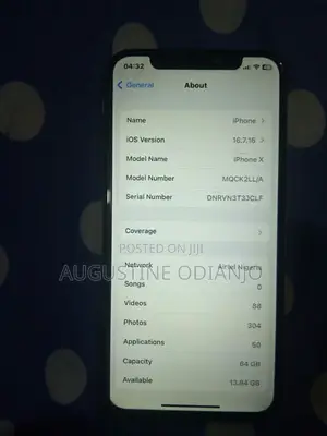 Apple iPhone X 64 GB White