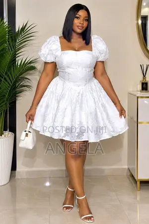 Short White Flare Dress