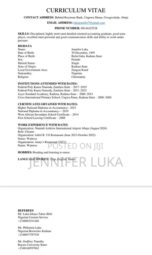 Chef, Front Desk