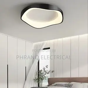 500mm Modern LED Ceiling Lights Minimalist Black White Acrylic Lamp