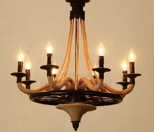 Loft Retro Hemp Rope Chandelier