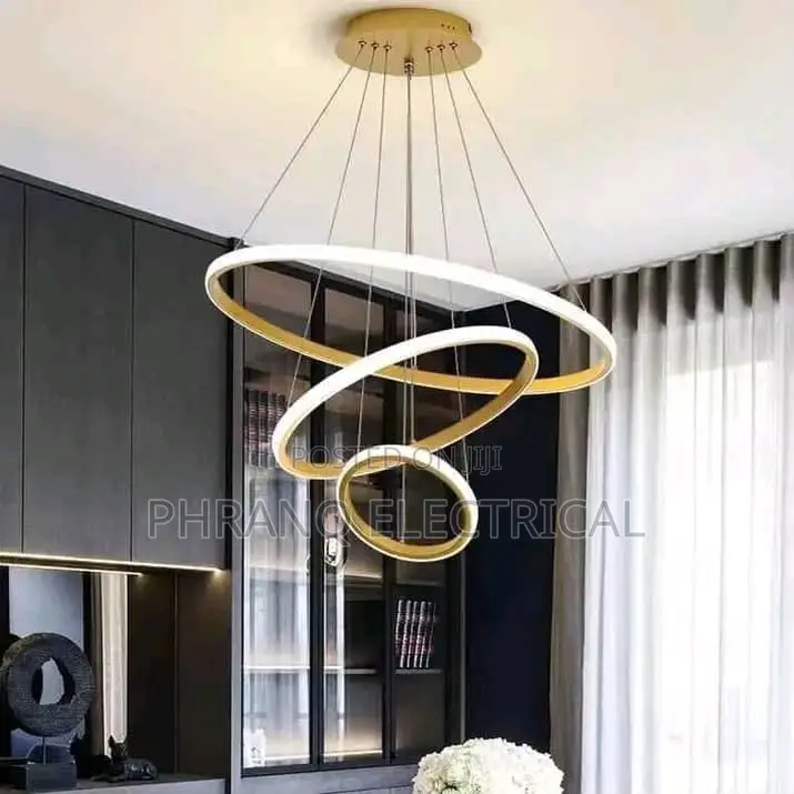 Modern LED Pendant Lamp Rings Circle Ceiling