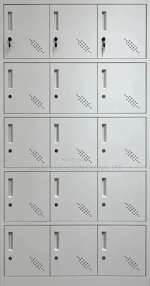 Heavy Duty 15-Door Steel Locker Cabinet / Metal Locker.