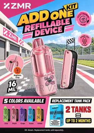 ZMR ADDONE Pink Refillable Vape