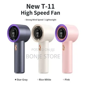 T-11 Ultra-Portable Turbo Handheld Fan – 100 Gear Digital Display