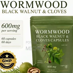 Wormwood,Black Walnut and Clove Capsules | High Strength 600mg 60 Cap