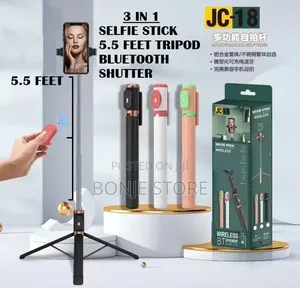 JC18 Tripod Stand Selfie Stick 5.5 / 3.6Feet Bluetooth Foldable Stand