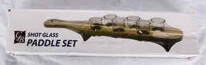 6 Holes Shot Wooden Rack With Cup