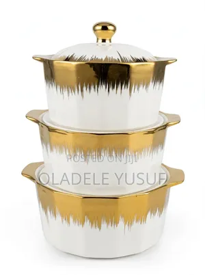 3pcs Gold Dish