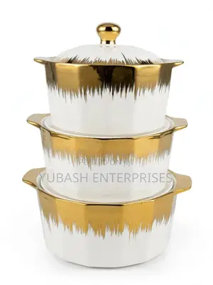 3pcs Gold Dish