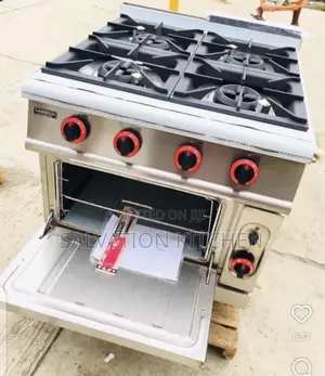 Commercial 4burner Gas Cooker With Oven