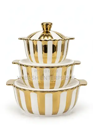 3pcs Gold Dish