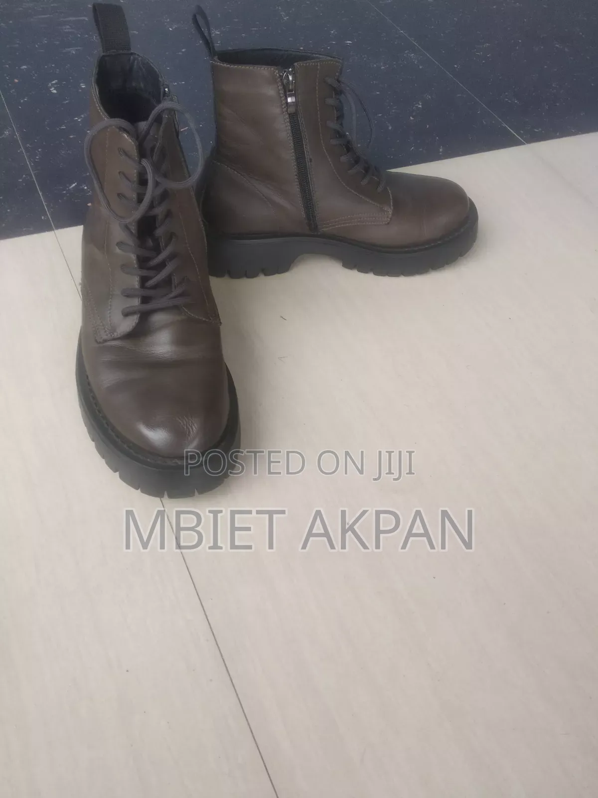 A Dark Brown Leather Boot