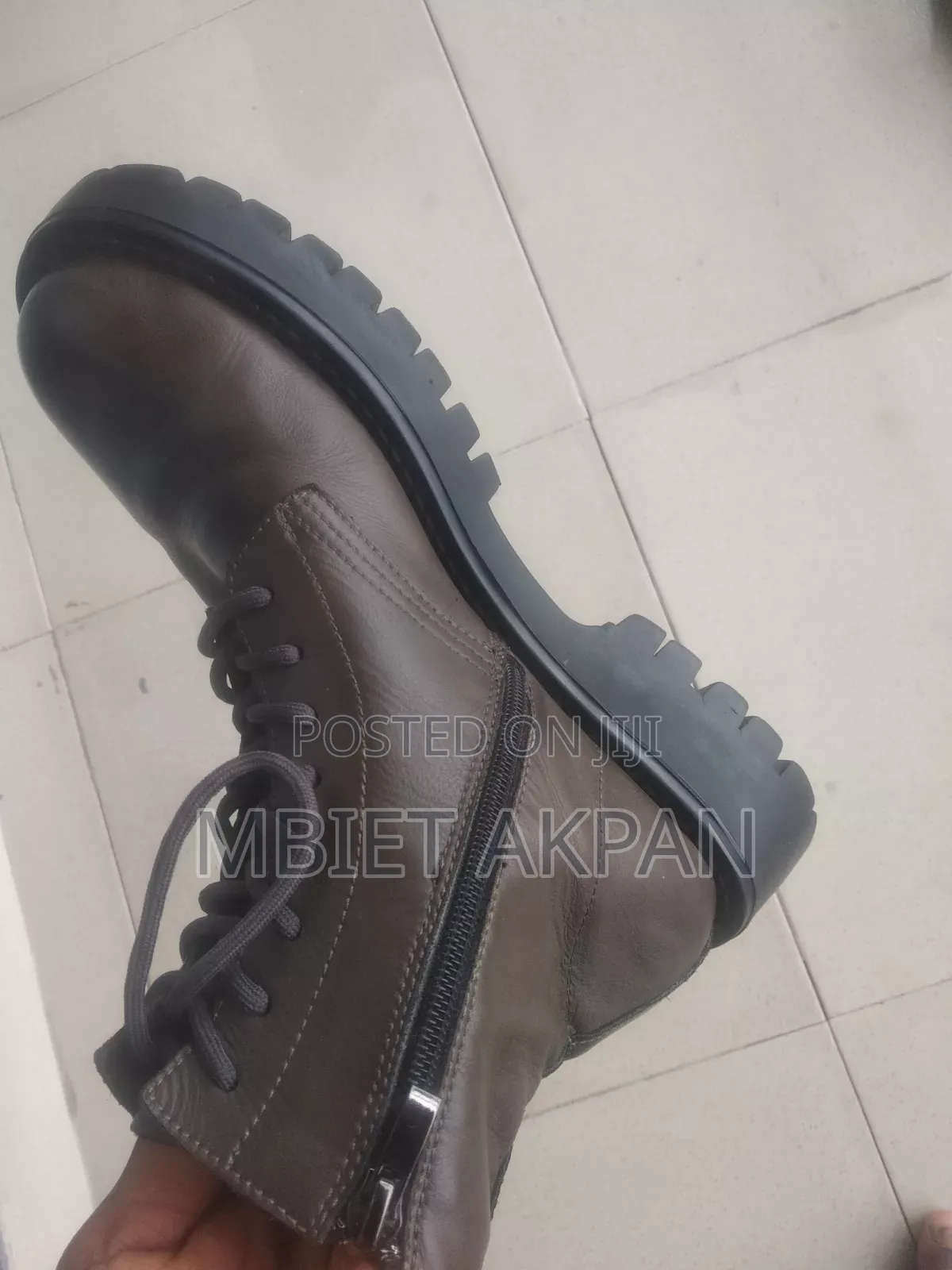 A Dark Brown Leather Boot