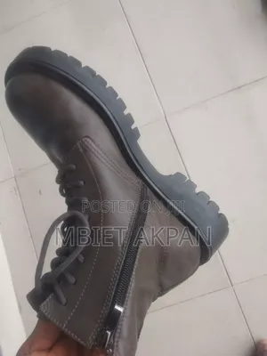 A Dark Brown Leather Boot