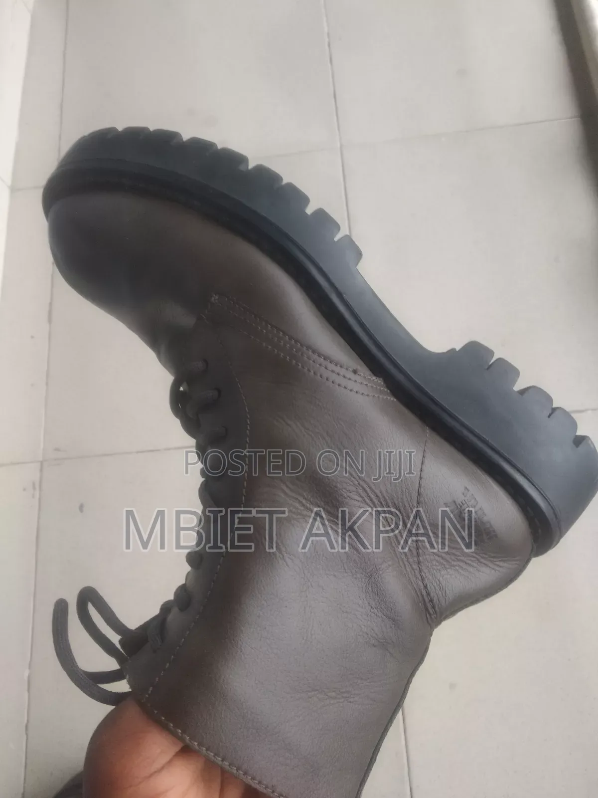 A Dark Brown Leather Boot