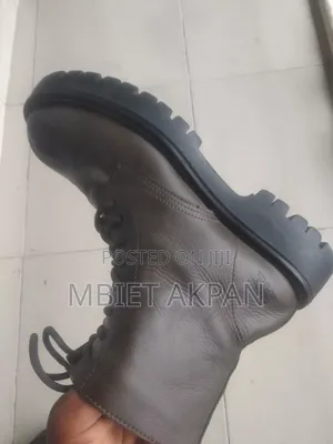 A Dark Brown Leather Boot