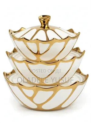 3 PCS Gold Dish