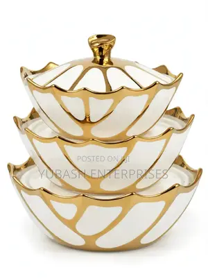 3 PCS Gold Dish