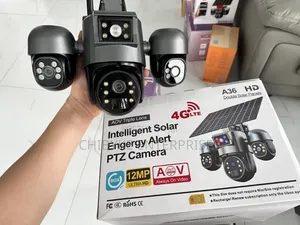 Ubox Triple Lens Solar PTZ Camera, 12MP Resolution, With Auto Track
