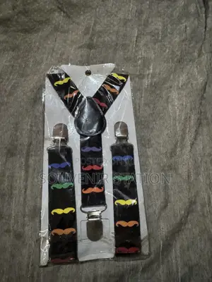 Boys Moustache Suspenders for Suits