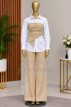 Trouser and Half Beige Top