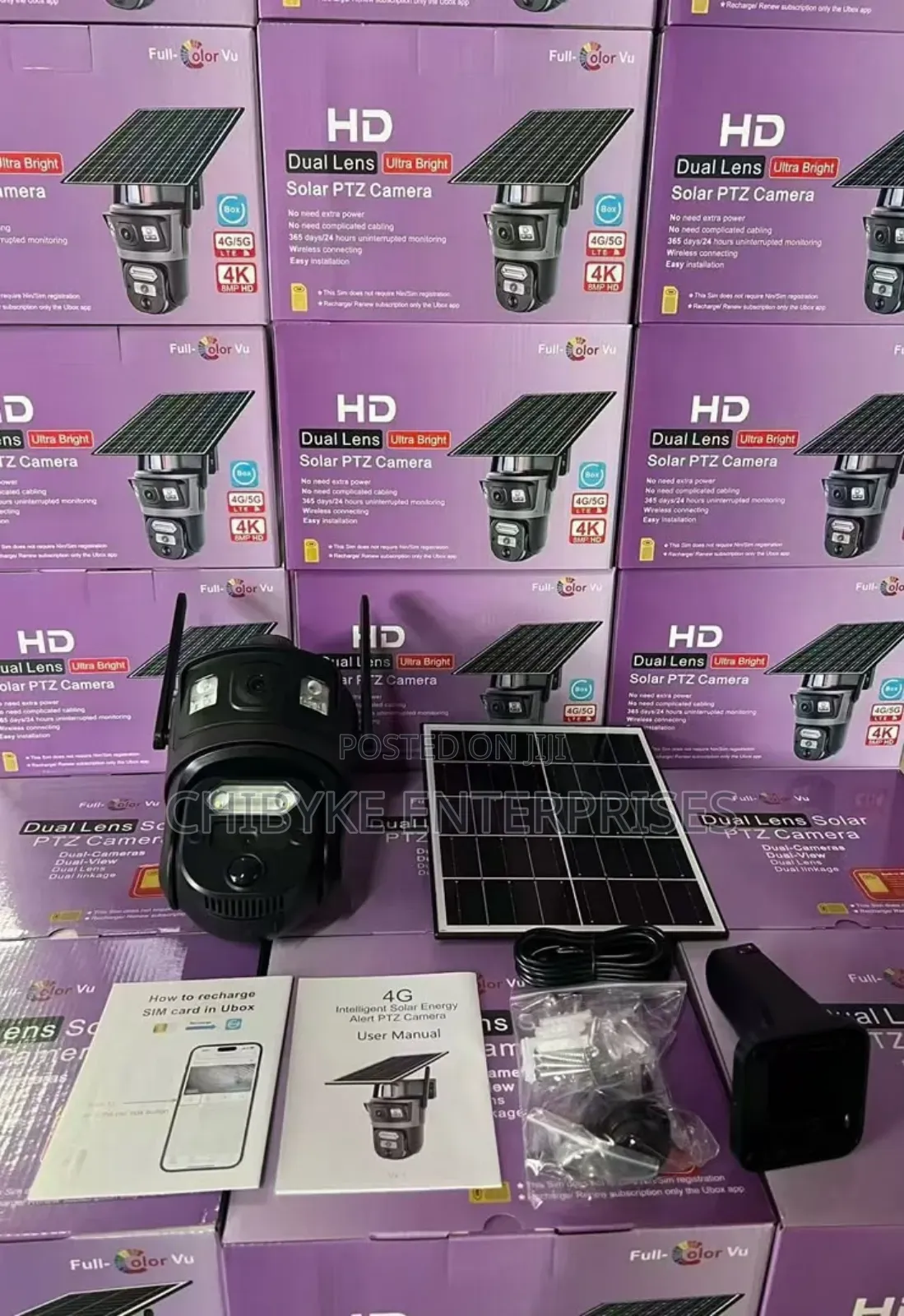 Ubox 4G Ultra Bright HD Solar PTZ Camera With Auto Tracking, Ubox