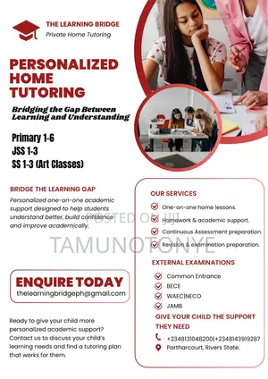 Private Home Tutor | Primary, JSS SS | Port Harcourt