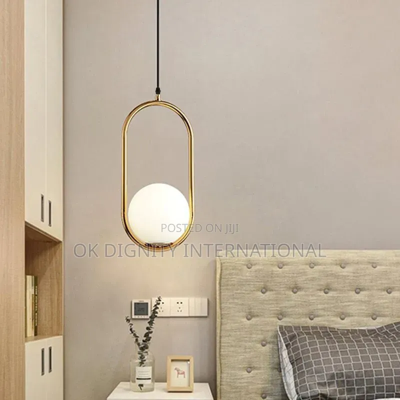 Luxury Bedside Drop Light – Modern Gold Pendant Light