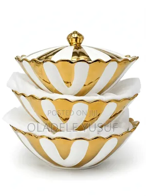 3pcs Gold Dish