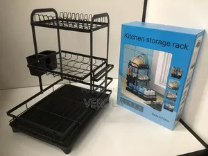 2-Tier Kitchen Storage Dish Drying Rack Set