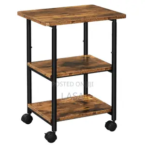 Mobile Printer Stand With Storage Shelf Locking Wheels