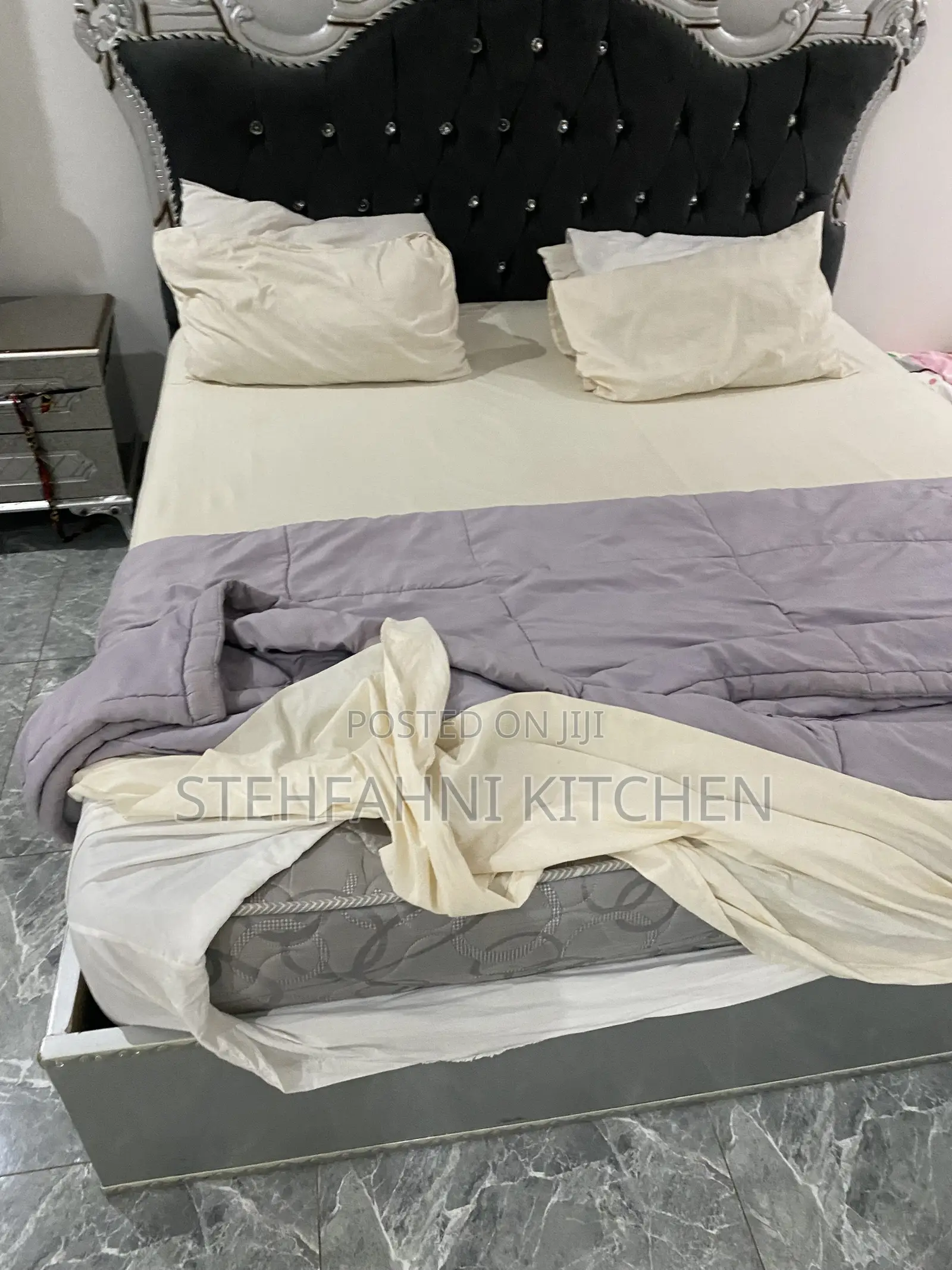 Bed Frame,dressing Mirror and Cupboard,bed Side Cupboard