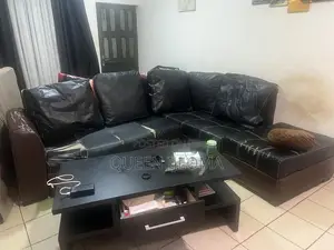 Preowned Black L-Shape Sofa