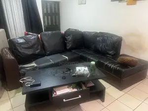 Preowned Black L-Shape Sofa