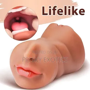 3in1 Realistic Pussy Masturbator With Mouth and Tongue for Men