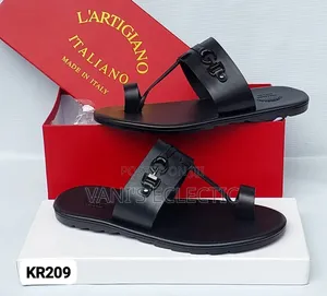 Premium Italian Leather Men's Sandals and Palm Slippers