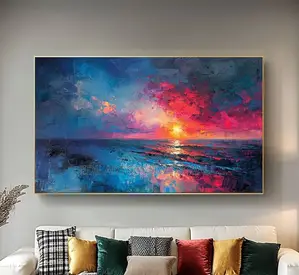 Wall Abstract Moon Rising Wall Art Frame
