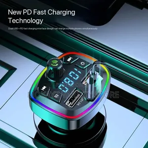 Multifunctional Wireless Car Mp3 Player Fast Charger With RGB Light